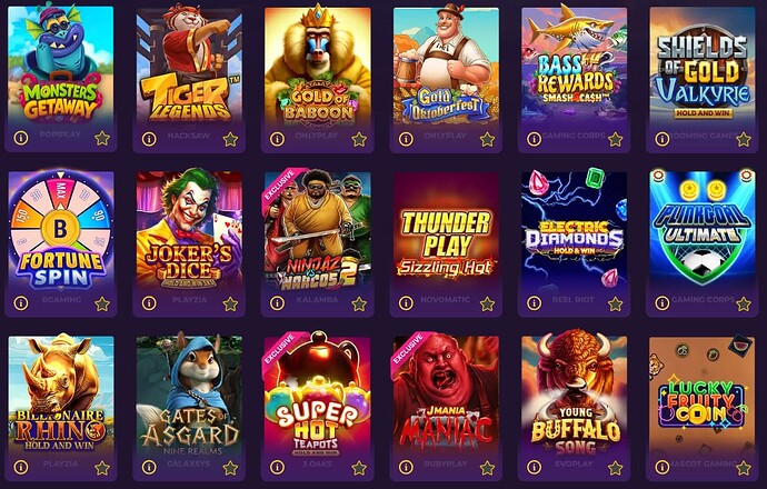 Some Slots at Fortune Coins SC Casino